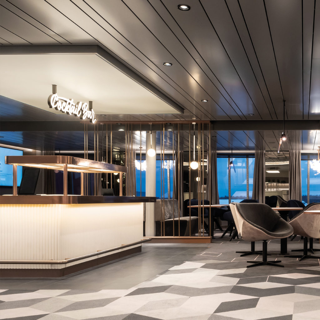 marine metal ceilings made by Lautex Oy in Finland